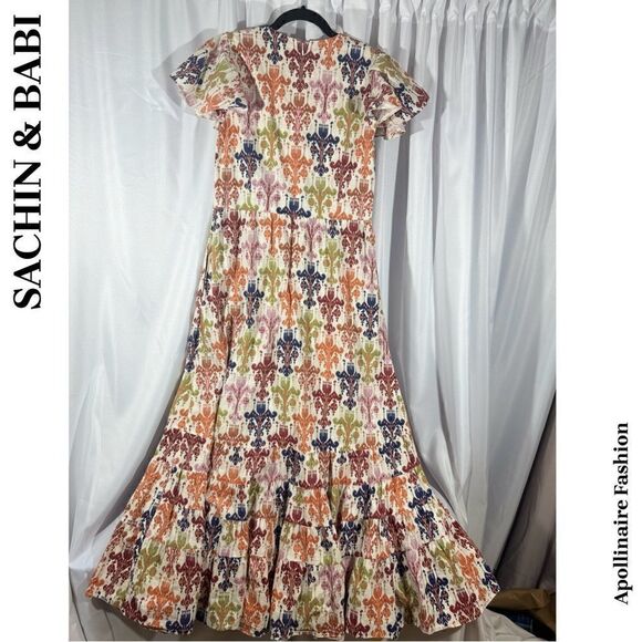 SACHIN & BABI PALOMA MIDI DRESS SIZE 8 multi colors Nwot - Picture 7 of 8
